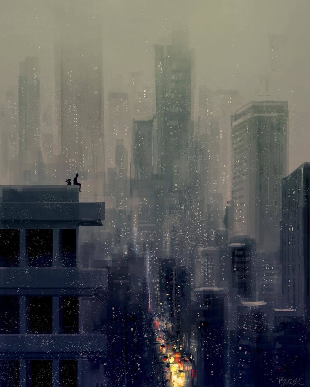 Художник Pascal Campion - Арт, Картинки, Картина, Рисунок, Художник, Искусство, Мегаполис, Pascal Campion