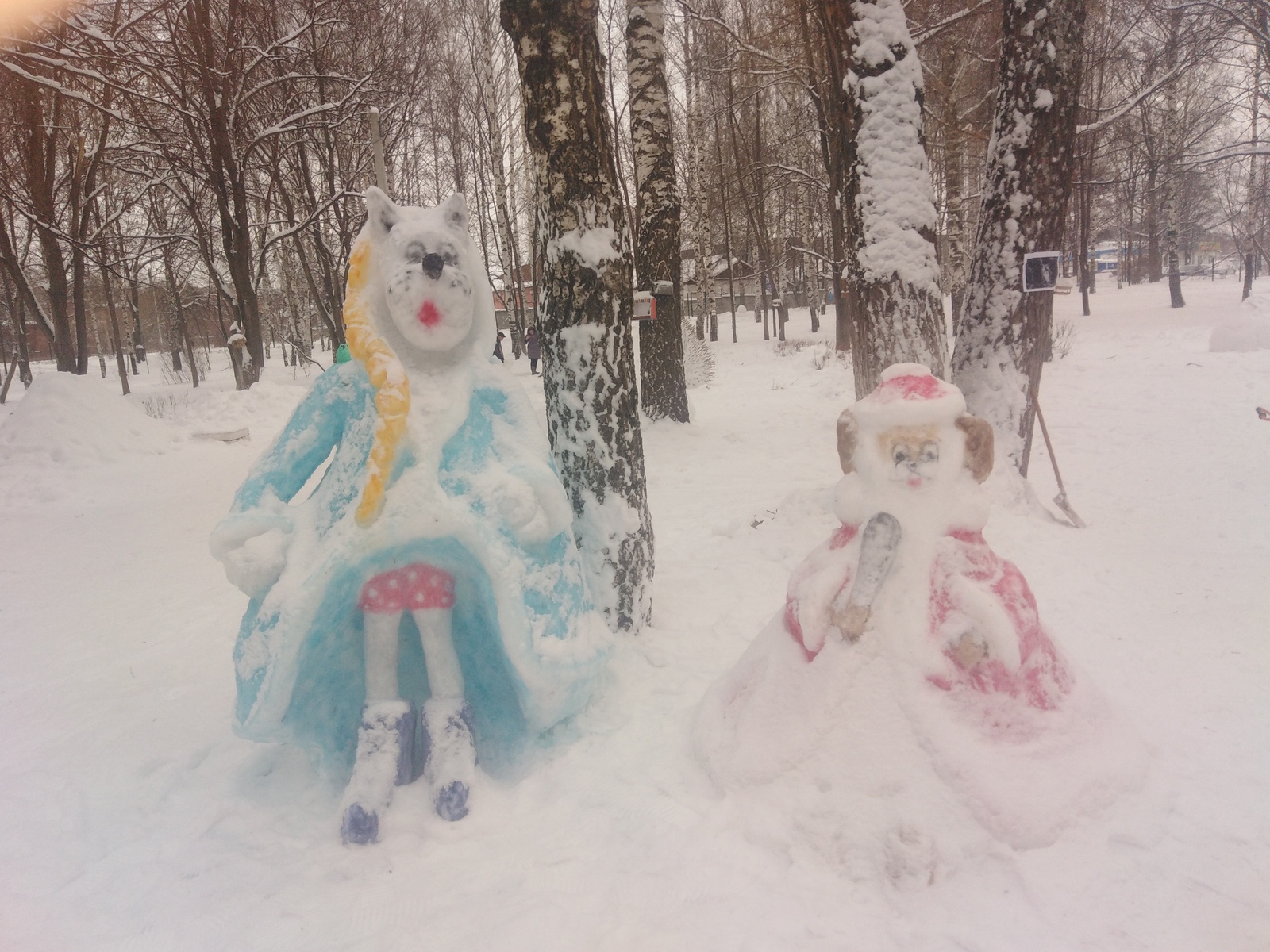 Snow sculptures - My, Winter, Sculpture, Longpost