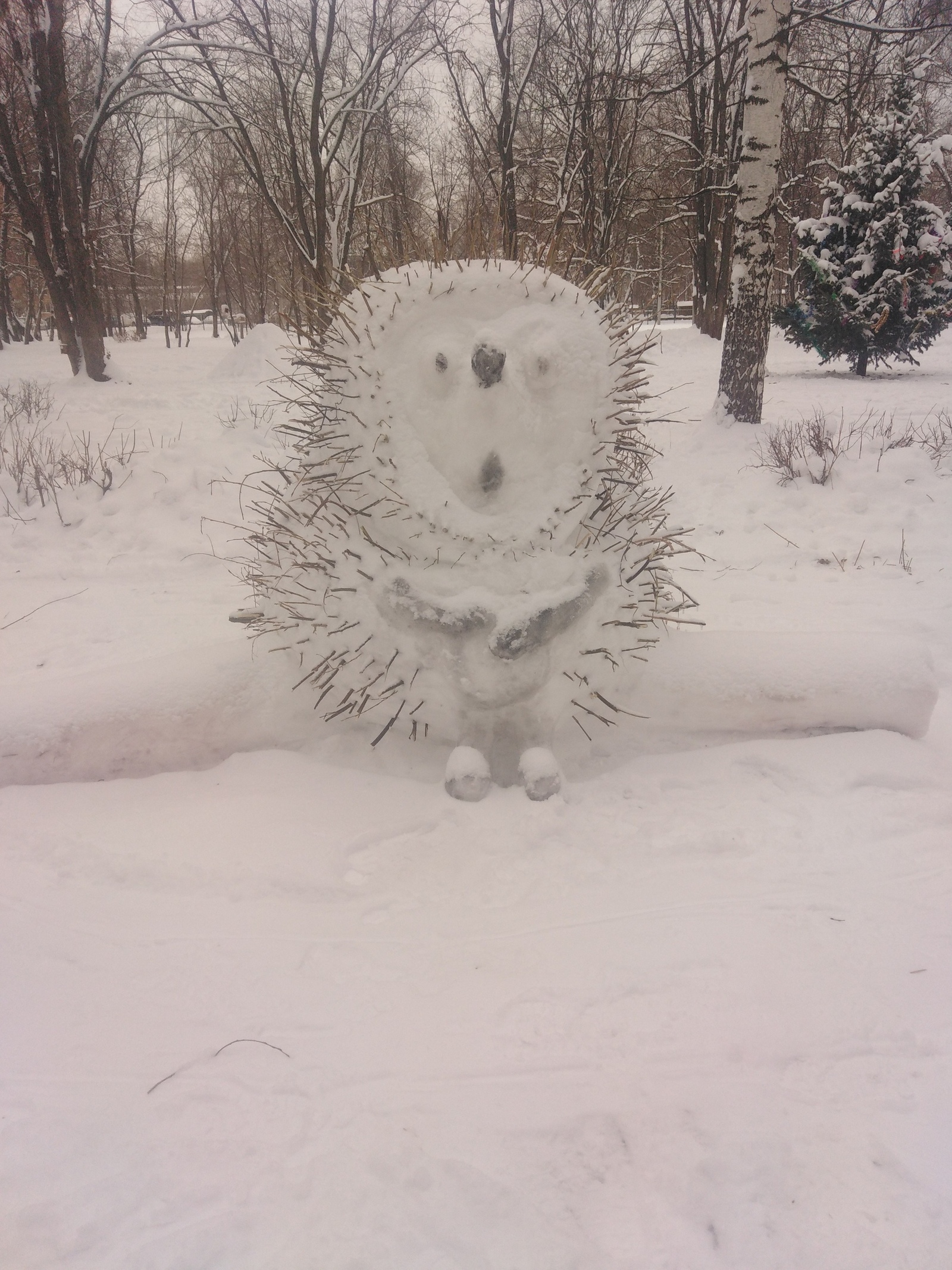 Snow sculptures - My, Winter, Sculpture, Longpost