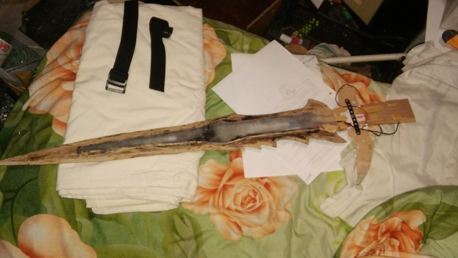 How I made Frostmourne from scrap materials - My, With your own hands, Ice Sorrow, Cosplay, Frostmourne, Wow, Sword, Needlework with process, Longpost