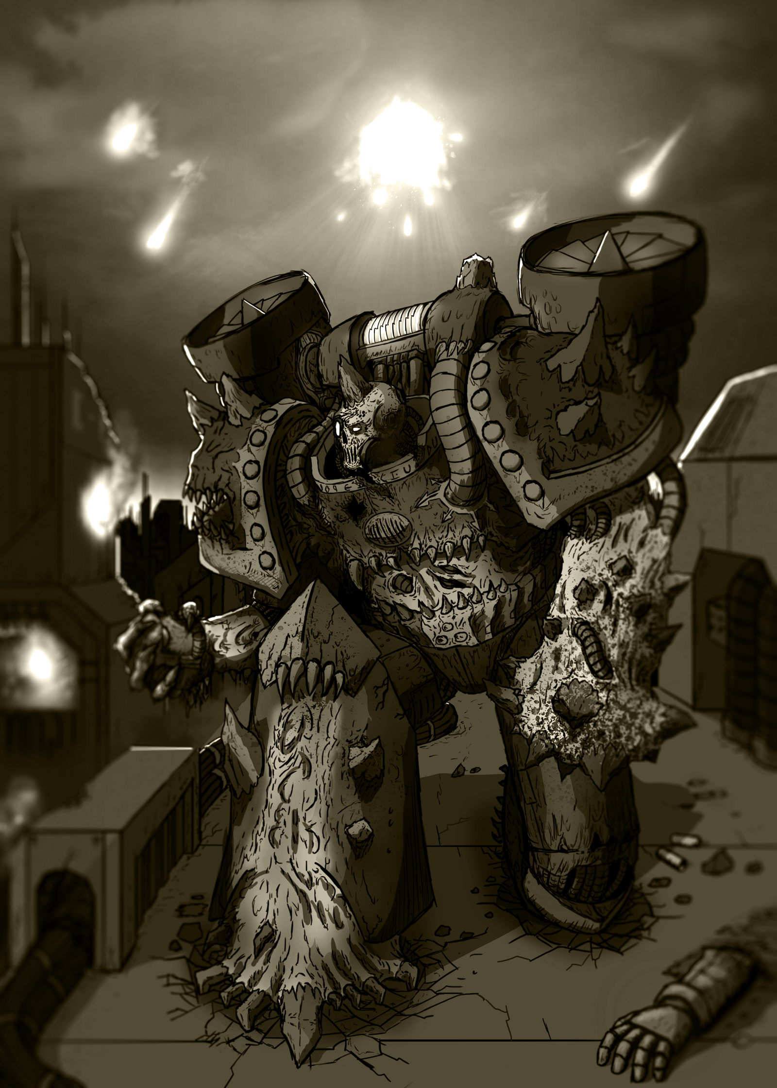 Plague Marine - Моё, Warhammer 40k, Wh Art, Plague marine, Chaos Space marines, Нургл