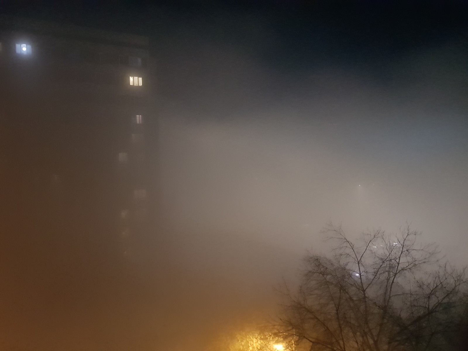 Silent Hill in Krasnoyarsk - My, Krasnoyarsk, Fog, View from the window, Longpost