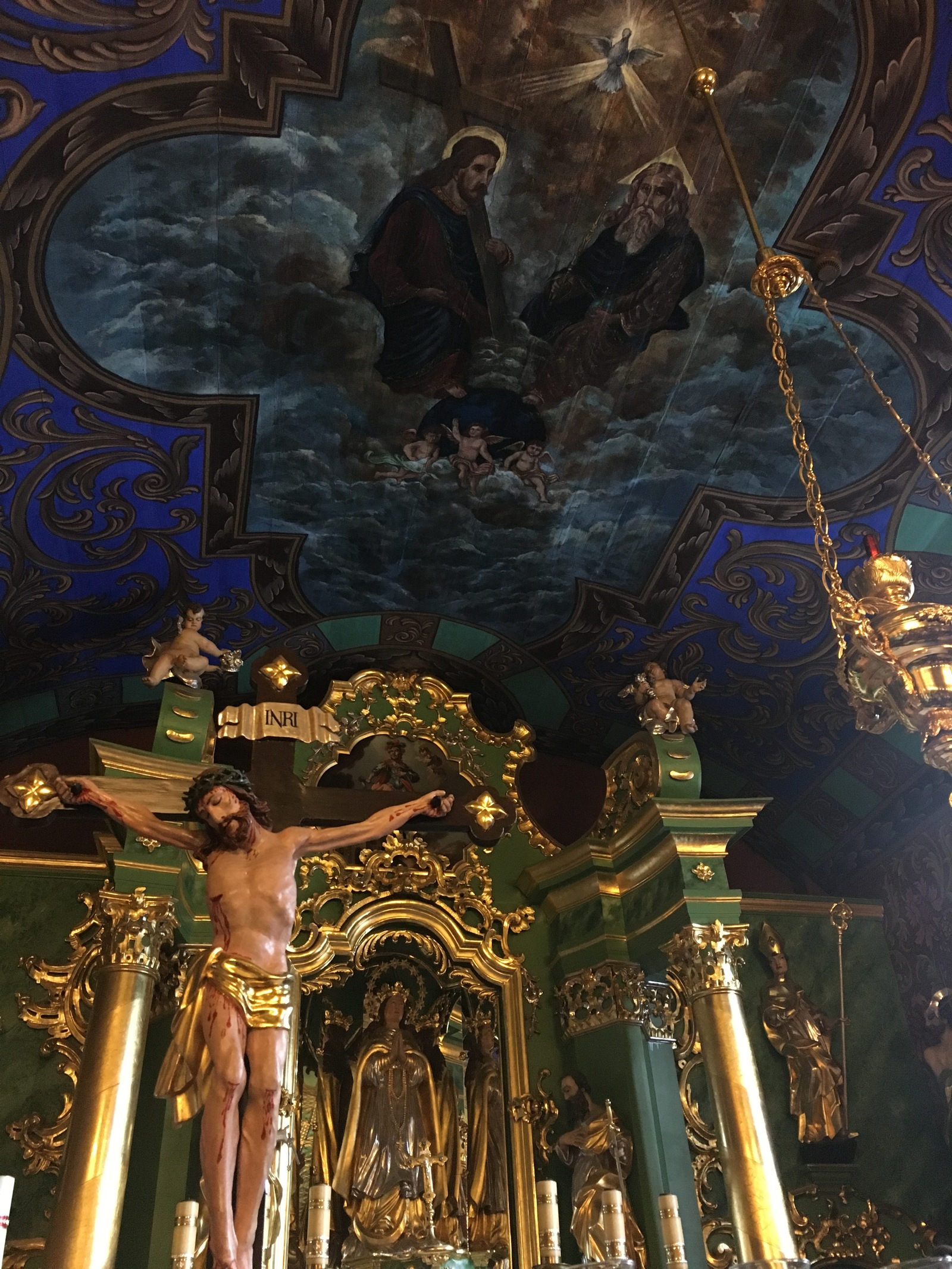 3D ceiling of an old wooden temple in the village - Temple, Ceiling, Religion, Art