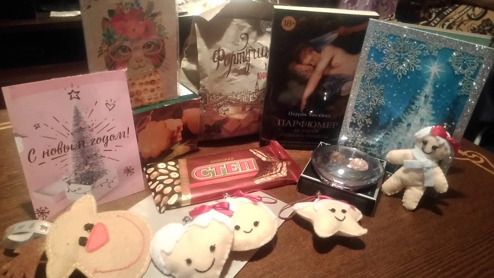 Unexpected gift from Secret Santa Anastasia!!! - My, Secret Santa, Gift exchange report, Gift exchange, Presents, Longpost, cat