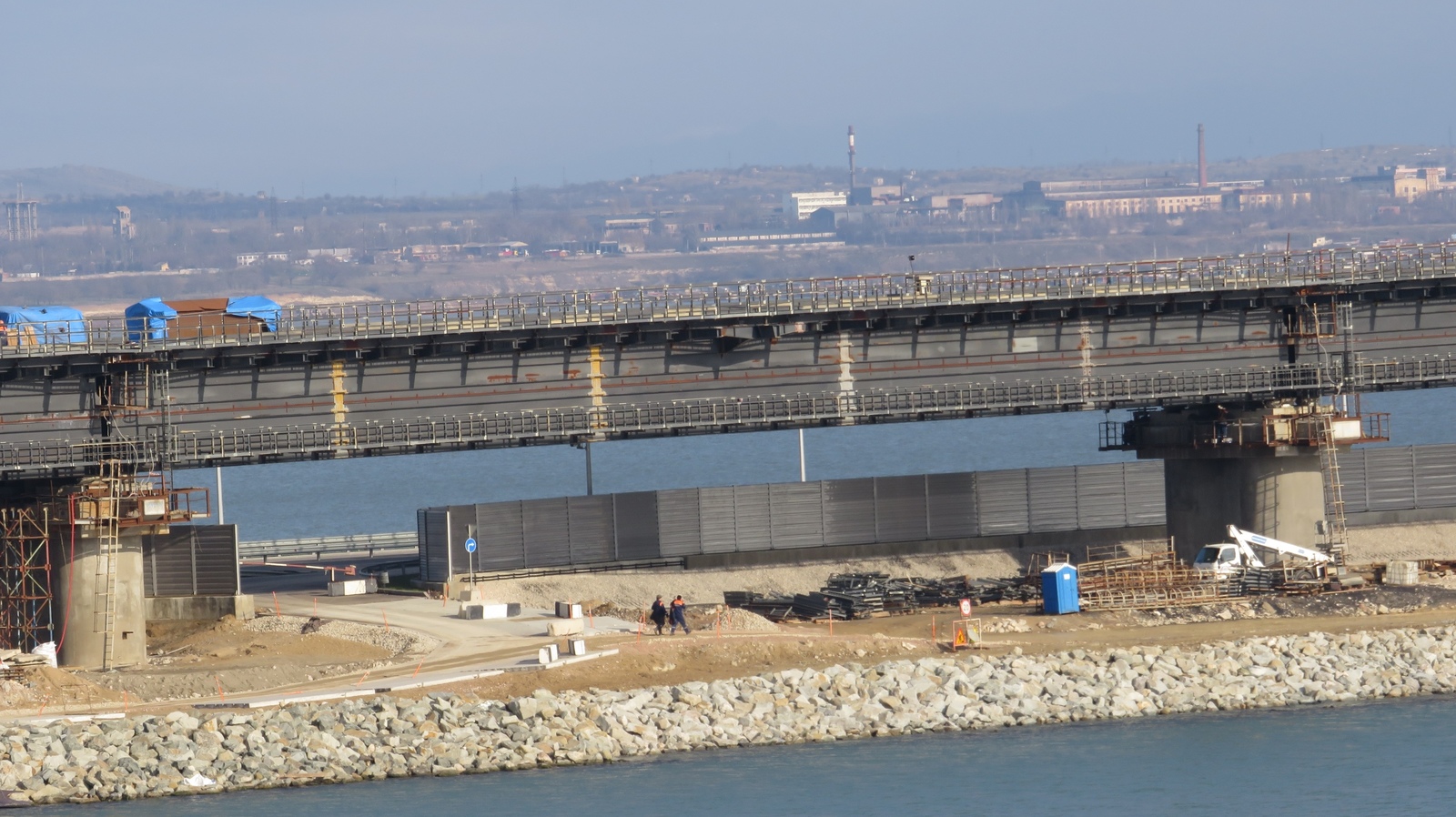 Crimea. Crimean bridge. Details of the construction of the railway. 24 photos. - Crimea, Kerch, Crimean bridge, Railway, Building, Video, Longpost