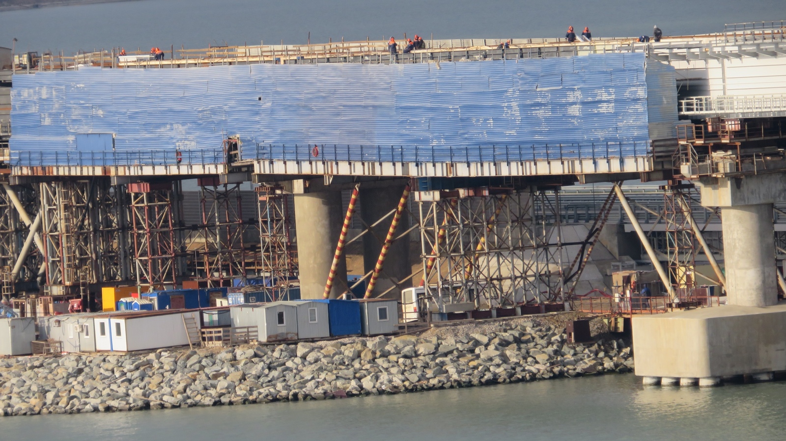 Crimea. Crimean bridge. Details of the construction of the railway. 24 photos. - Crimea, Kerch, Crimean bridge, Railway, Building, Video, Longpost