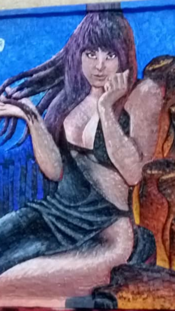 Mermaid from a painting by Khali, an artist nicknamed Bear - My, , , Modern Art, Mermaid