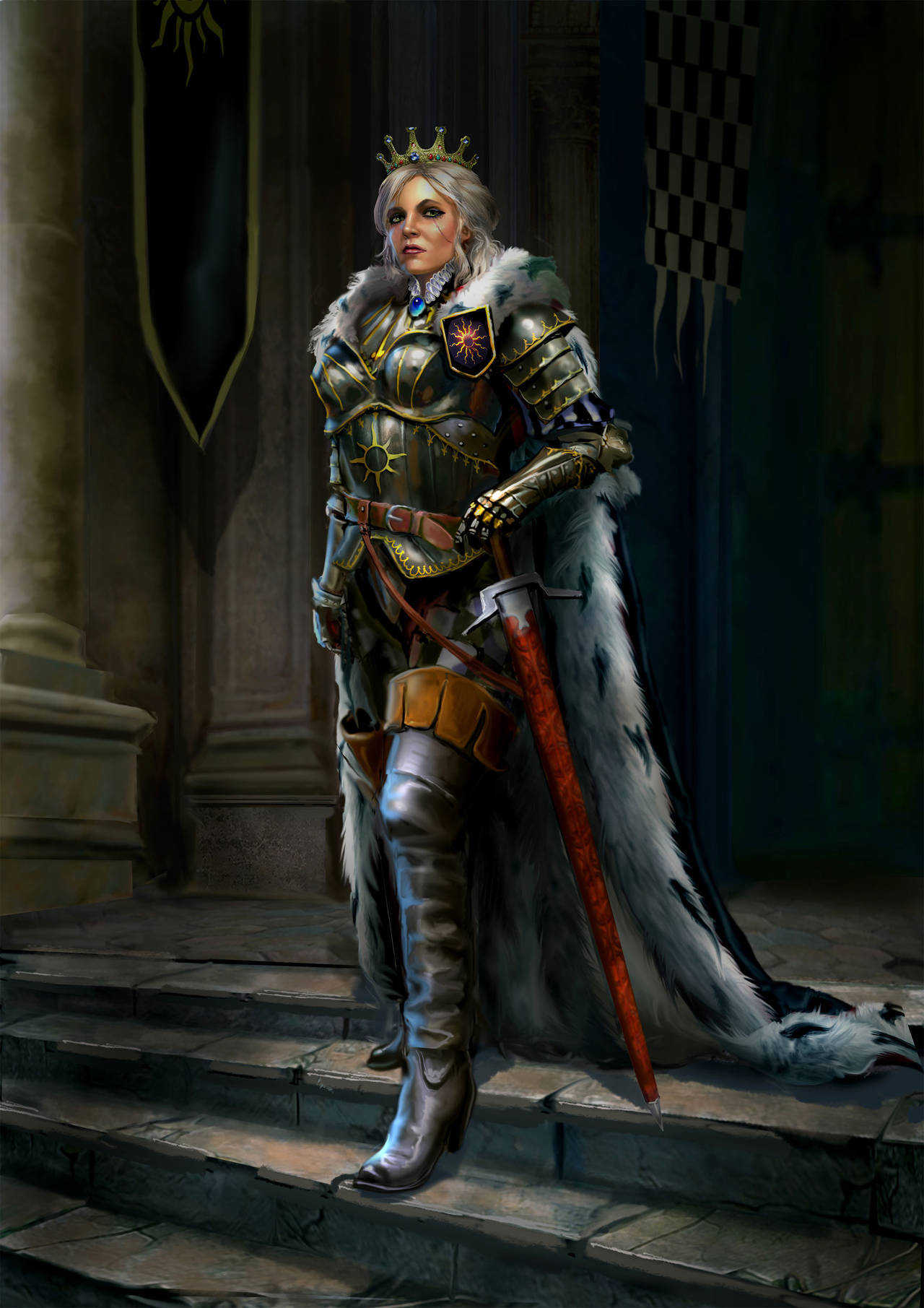 Cirilla. The Empress Of Nilfgaard by Yuri Platov - Witcher, Ciri, Nilfgaard, Art, Yuri Platov, Yuri Platov