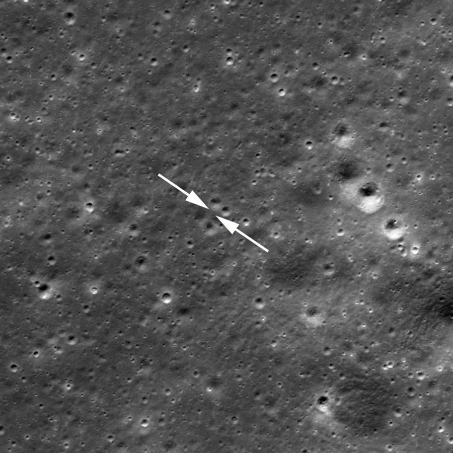 Район посадки «Чанъэ-4» на фотографии LRO - Космос, Чанъэ-4, Район, Посадка, Фотография, Lro, Длиннопост