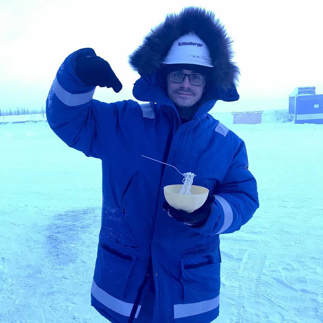 Meanwhile in the Arctic Circle - freezing, Drilling, Watch, Arctic Circle, Doshirak, Longpost