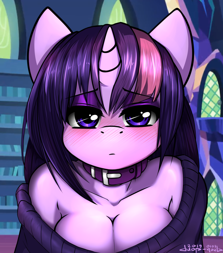 Shy Twilight - My little pony, Twilight sparkle, MLP Edge, Anthro, Choker, Duop-Qoub