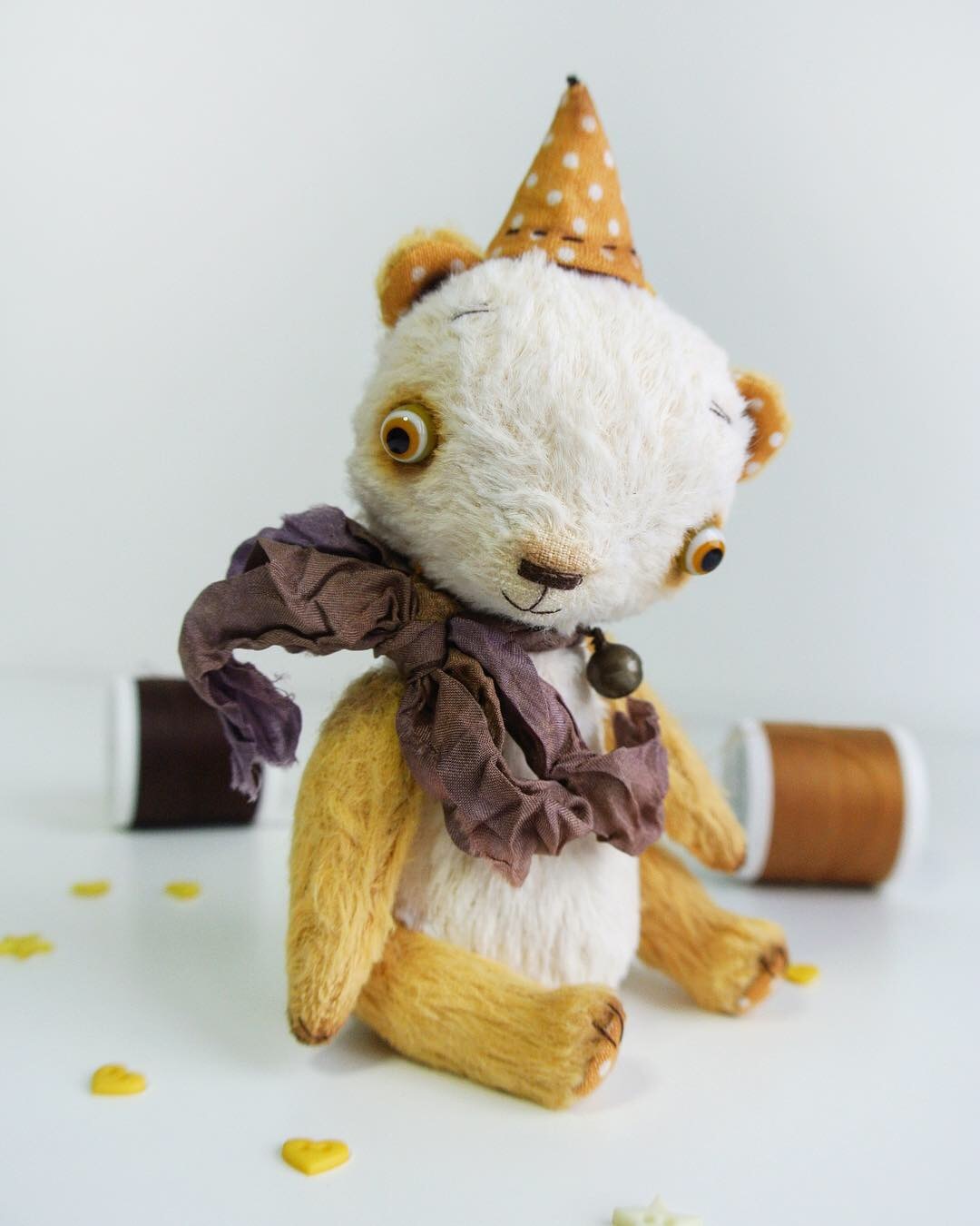 First bear of 2019 - My, Longpost, Handmade, Soft toy, With your own hands, Needlework without process, Teddy bear