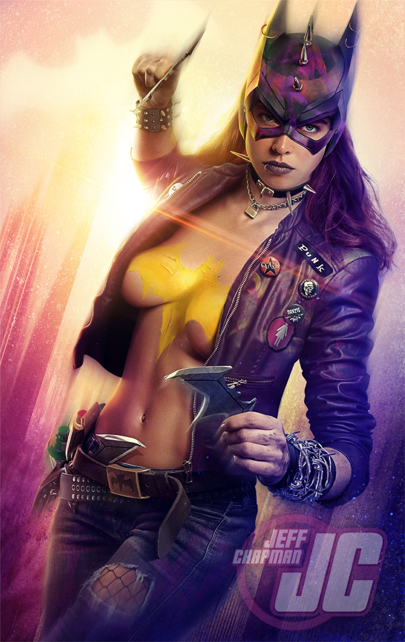 Punk Girls - NSFW, Jeffach, Супергерл, Batgirl, Капитан Марвел, Marvel, DC Comics, Арт, Панк-Рок, Длиннопост