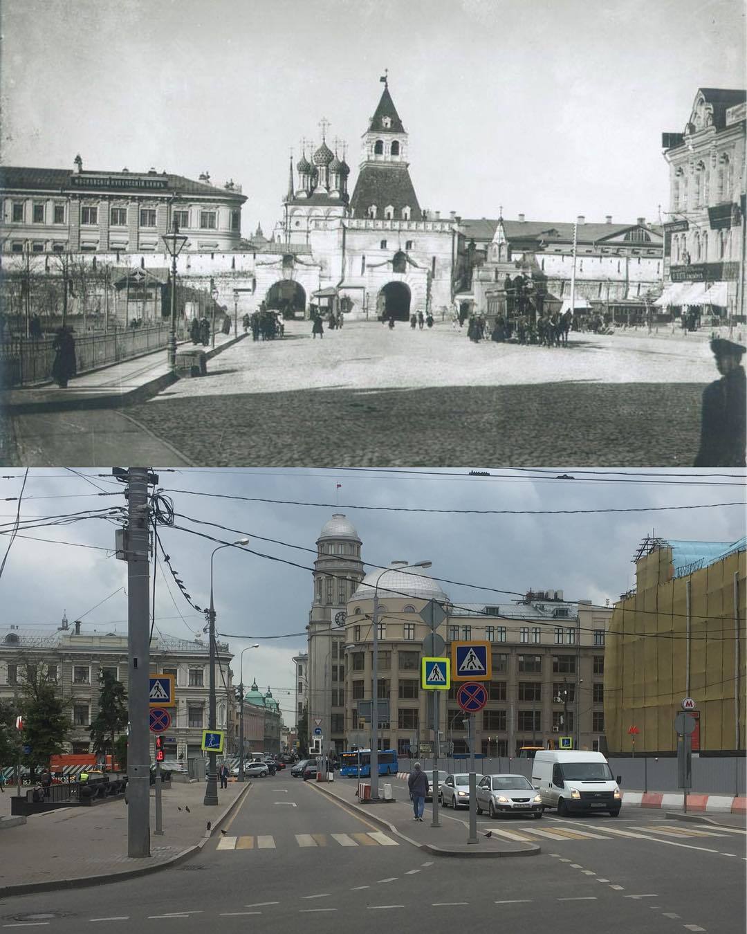 От Ивановской горки до Кремля по старым фото. - Моё, Москва, Архитектура, История, Фотография, Пешие прогулки, Российская империя, Собор, Улица, Длиннопост