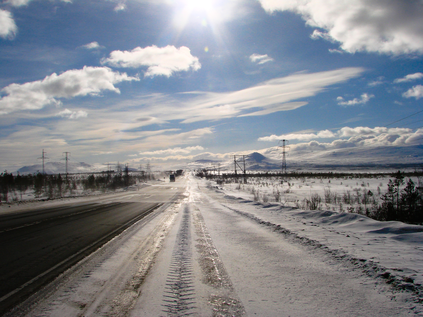 Winter road. - My, Beginning photographer, Monchegorsk