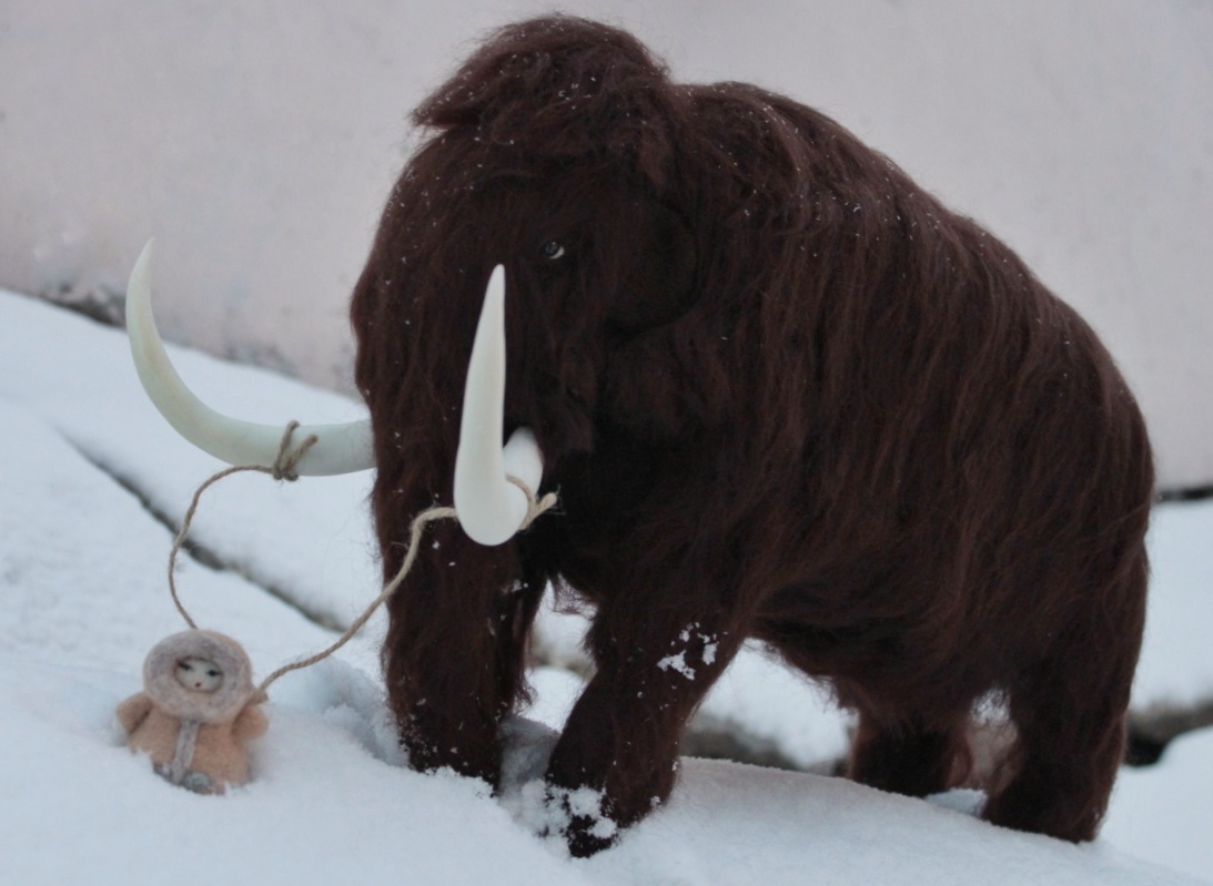 woolly mammoth - My, Needlework without process, Dry felting, Toys, Mammoth, With your own hands, Hobby, Creation, Handmade, Longpost