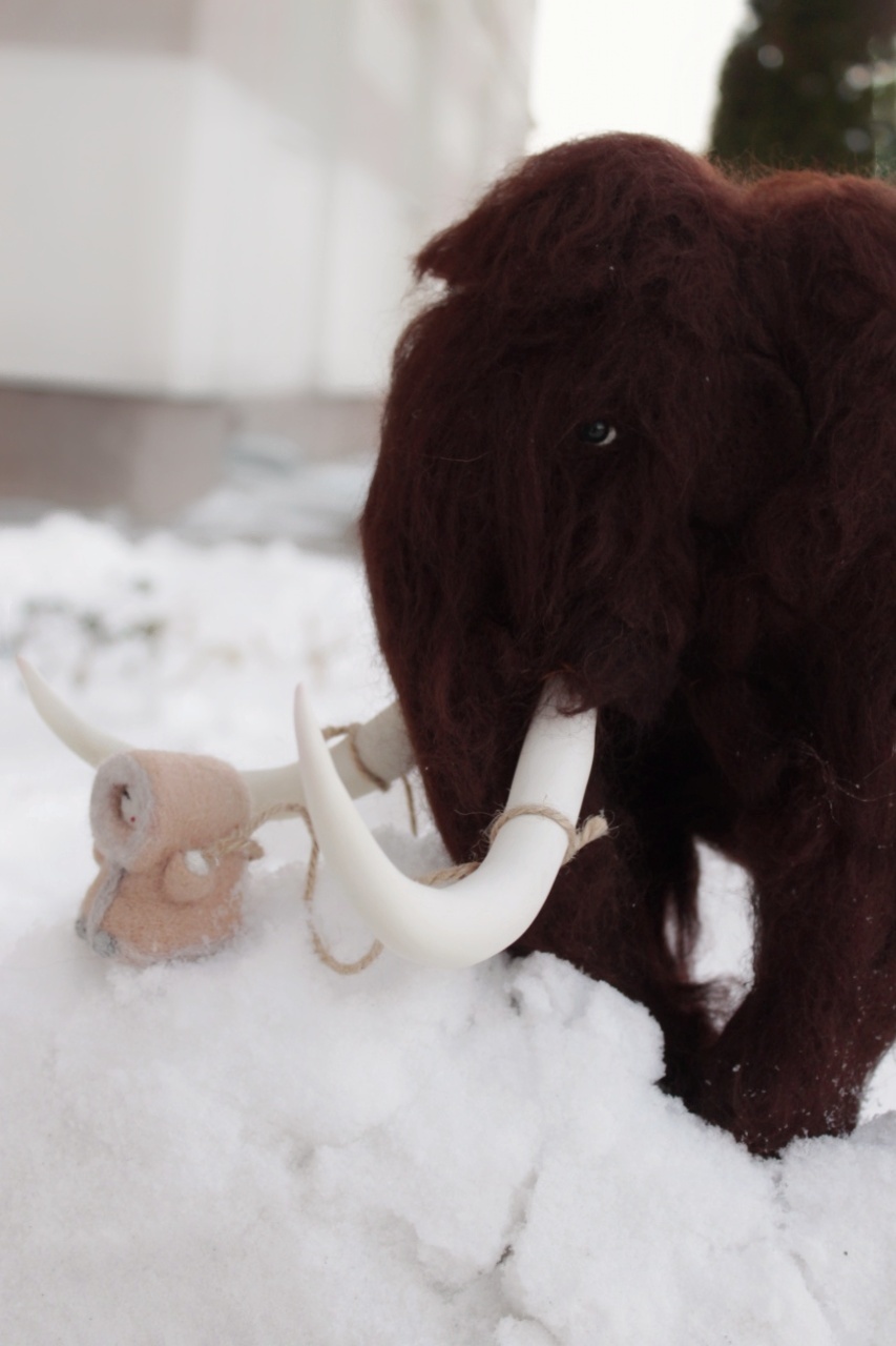 woolly mammoth - My, Needlework without process, Dry felting, Toys, Mammoth, With your own hands, Hobby, Creation, Handmade, Longpost