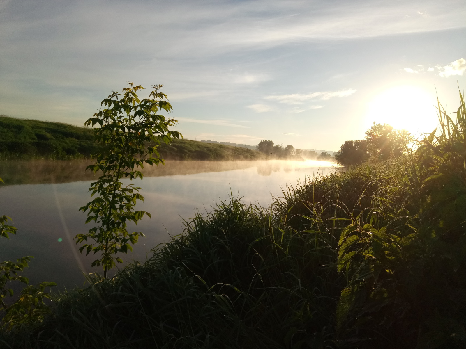 Dawn on the river - My, Nature, dawn, Morning, The sun, Summer, Ukrainian Insurgent Army, Fishing, River