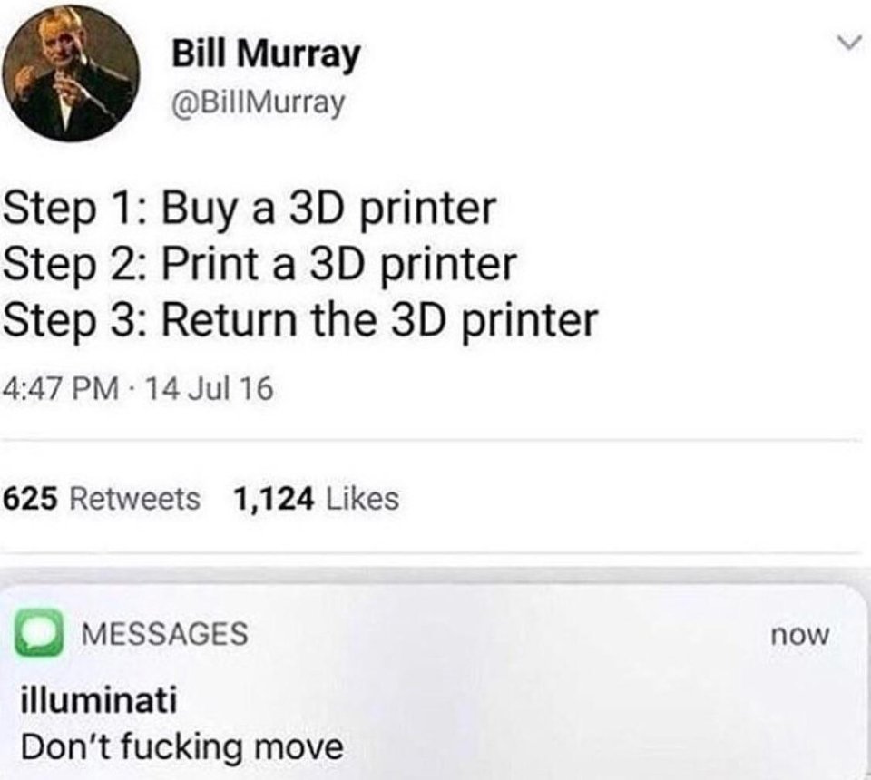 Multi-port. - Illuminati, 3D printer, Humor