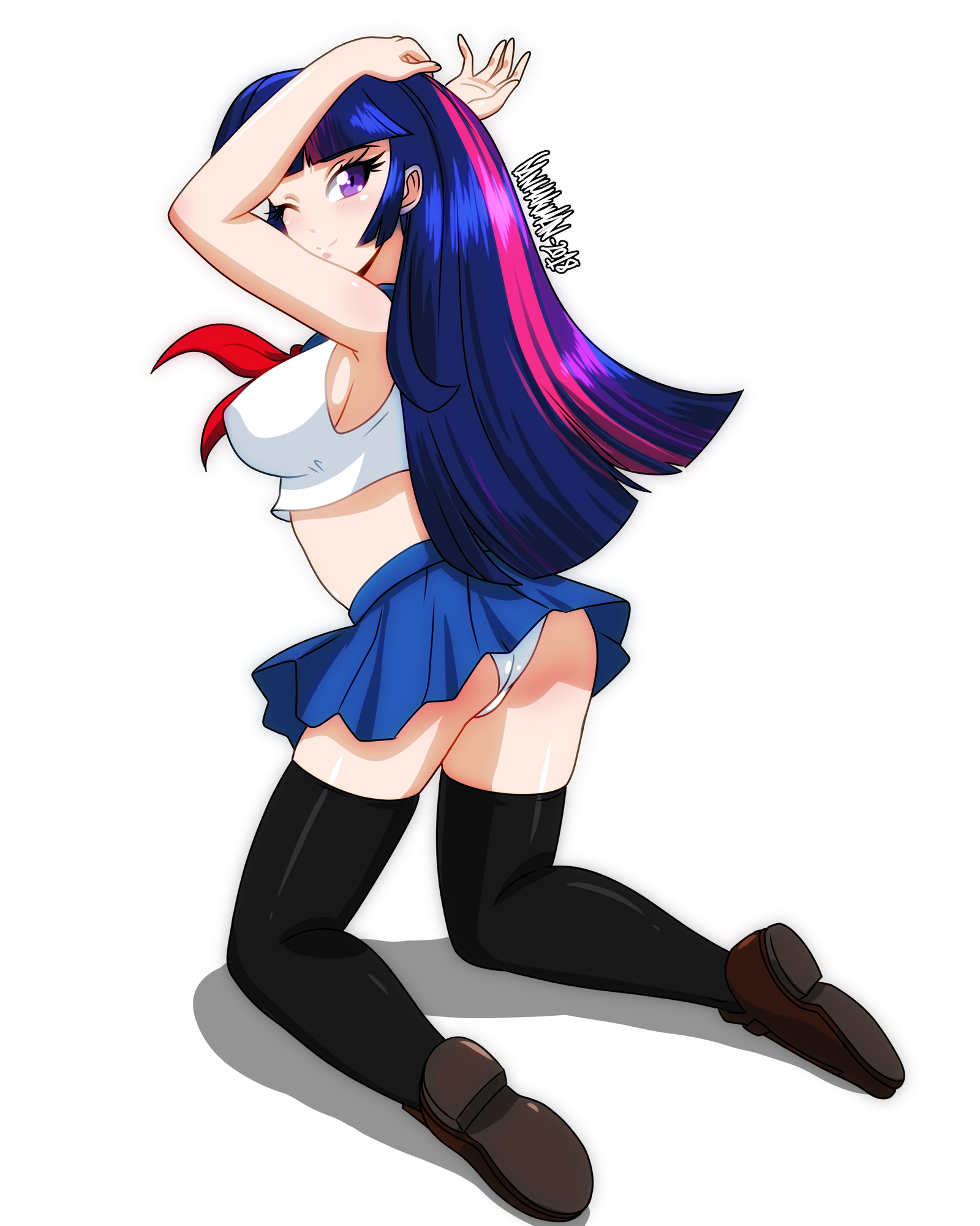 Pantsushot - NSFW, My little pony, Twilight sparkle, Humanization, Danmakuman, MLP Edge