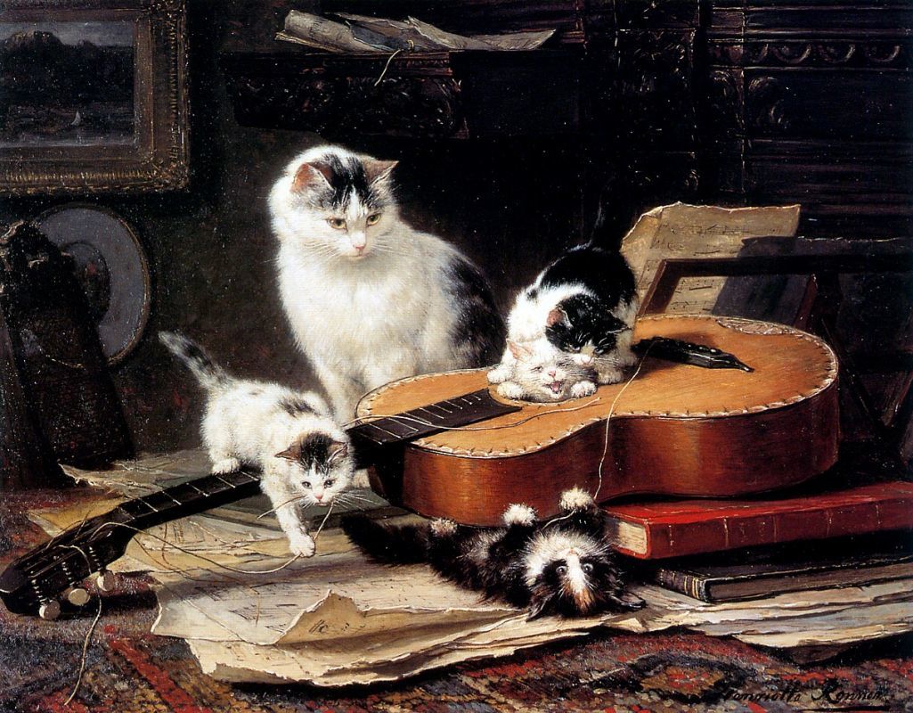 The charm of cats in the paintings of Henrietta Ronner-Kniep - Painting, cat, , Animalistics, Artist, Longpost