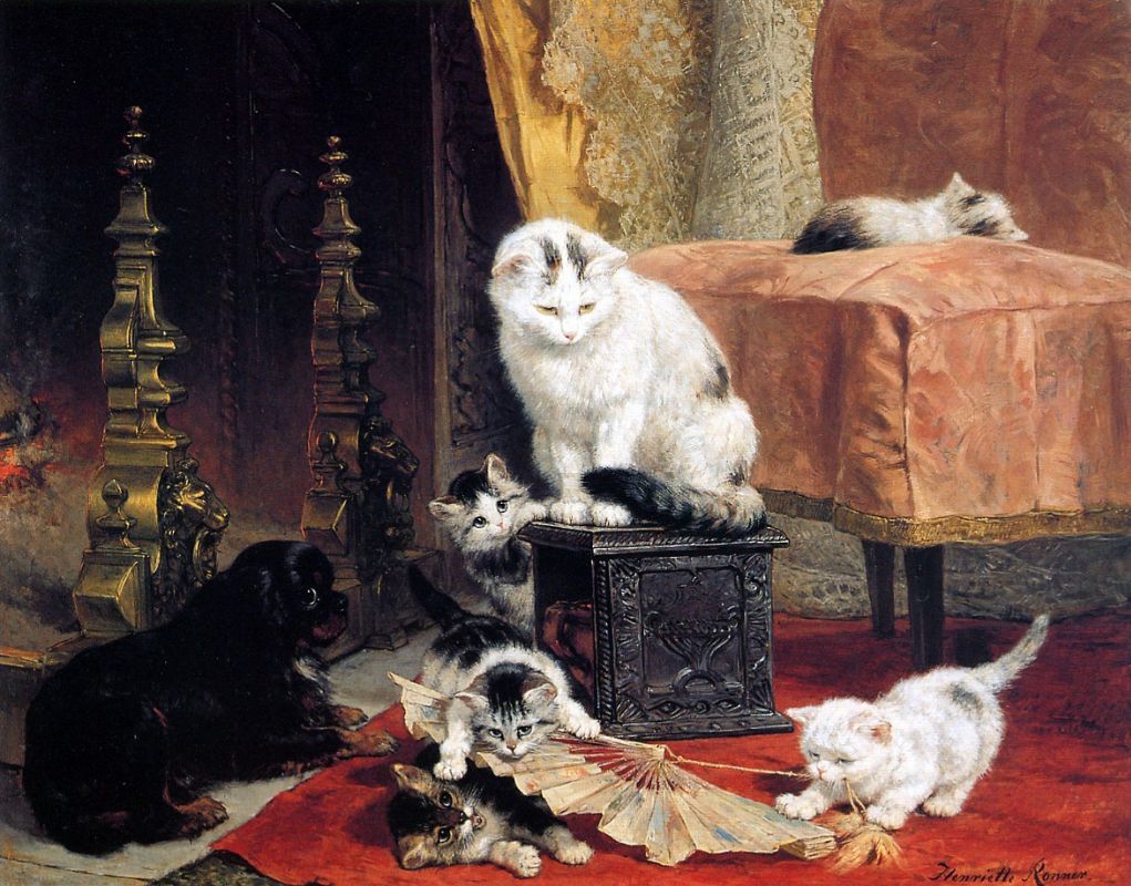 The charm of cats in the paintings of Henrietta Ronner-Kniep - Painting, cat, , Animalistics, Artist, Longpost