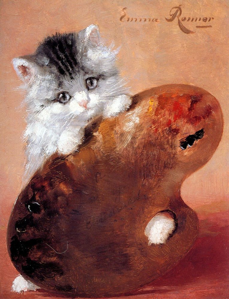 The charm of cats in the paintings of Henrietta Ronner-Kniep - Painting, cat, , Animalistics, Artist, Longpost