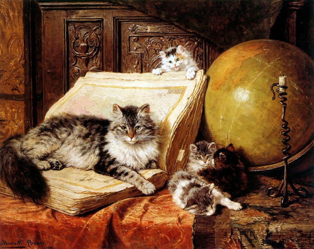 The charm of cats in the paintings of Henrietta Ronner-Kniep - Painting, cat, , Animalistics, Artist, Longpost