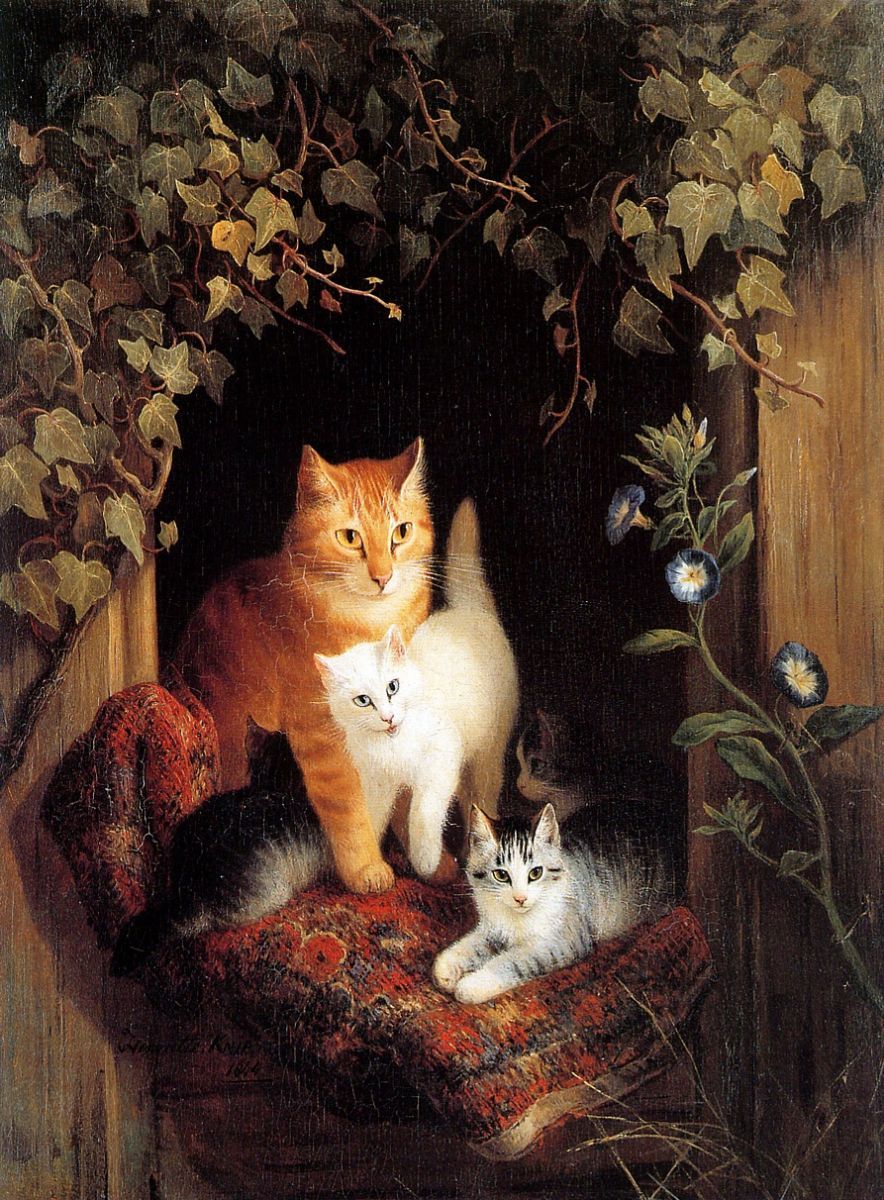 The charm of cats in the paintings of Henrietta Ronner-Kniep - Painting, cat, , Animalistics, Artist, Longpost