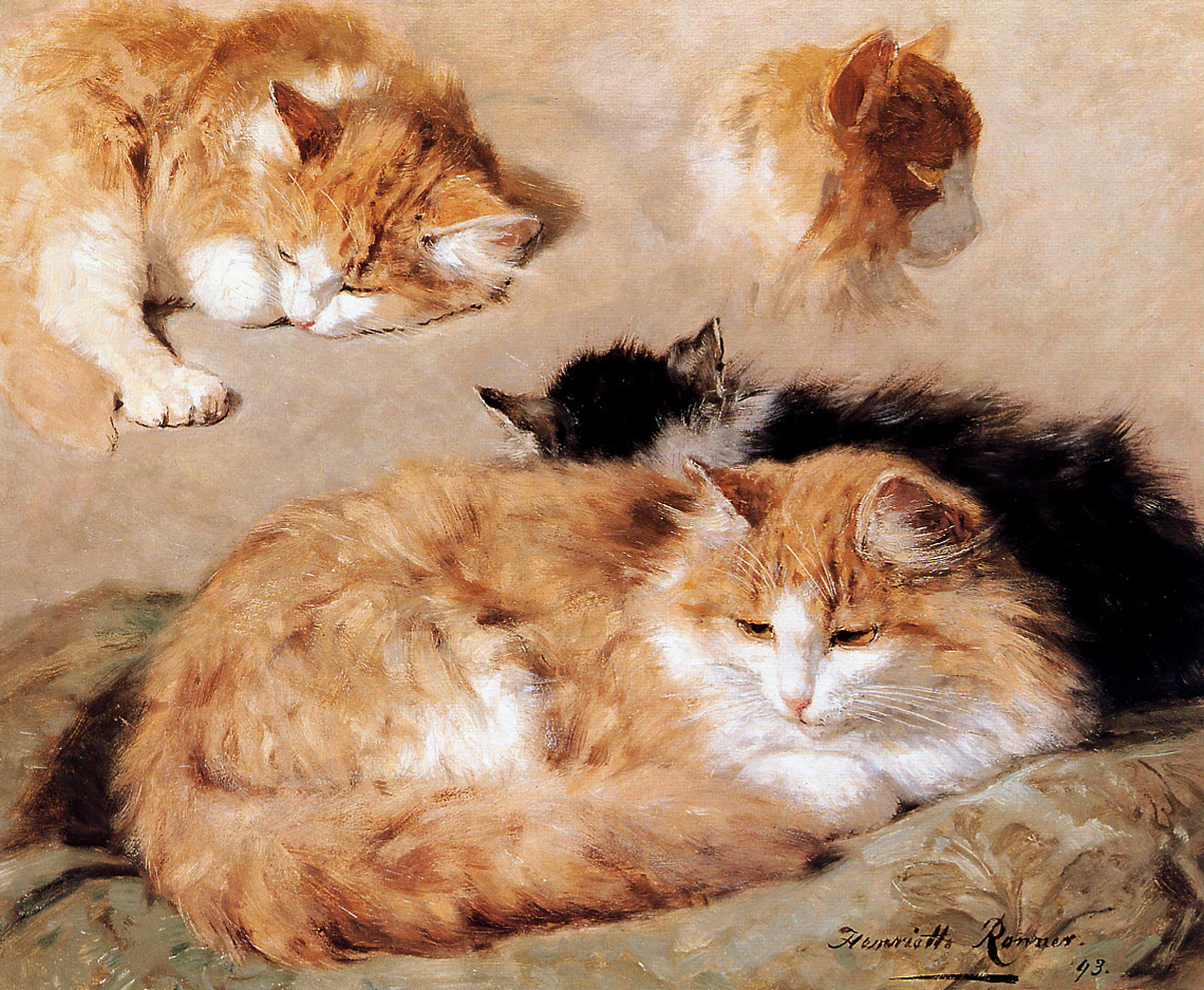 The charm of cats in the paintings of Henrietta Ronner-Kniep - Painting, cat, , Animalistics, Artist, Longpost