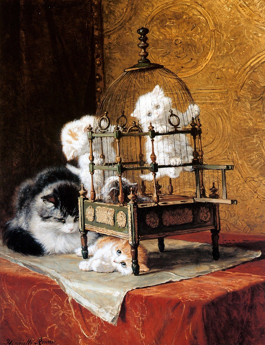 The charm of cats in the paintings of Henrietta Ronner-Kniep - Painting, cat, , Animalistics, Artist, Longpost