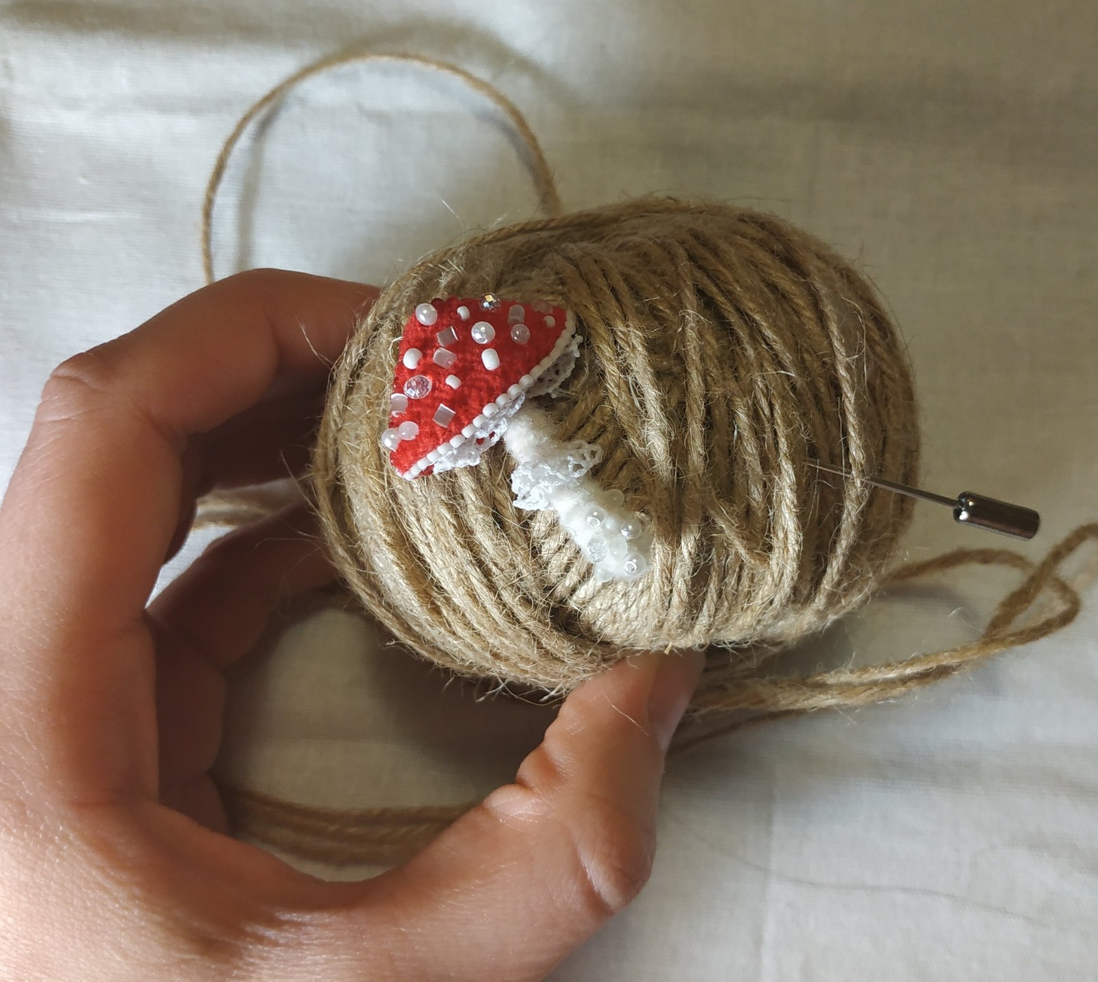 Mushrooms, let me go! - My, Fly agaric, Brooch, Handmade, Longpost, Needlework without process