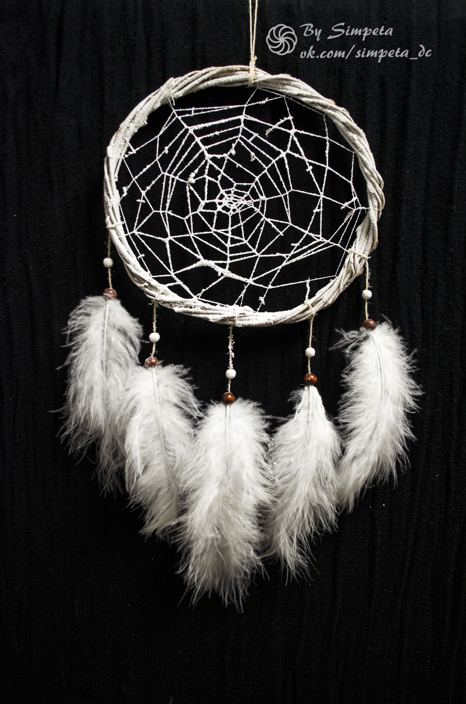 Dreamcatcher Hoarfrost - My, Bysimpeta, Handmade, , Dreamcatcher, Needlework, Needlework without process, With your own hands, Longpost