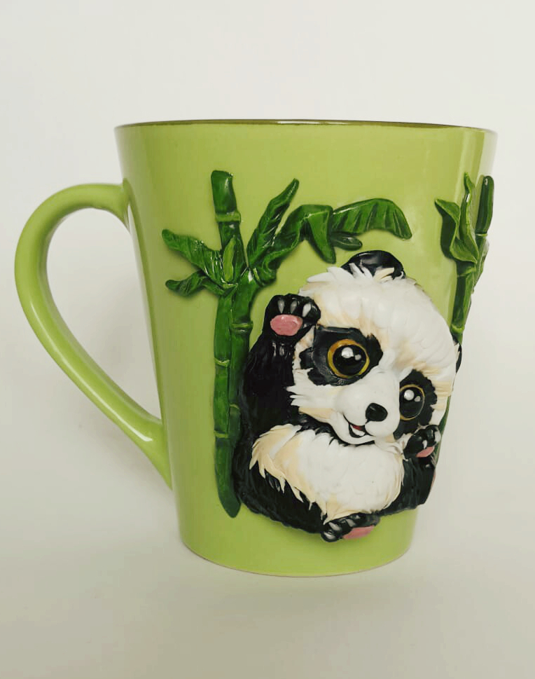 Cute post - My, Handmade, With your own hands, Polymer clay, Panda, Needlework, Needlework without process, Milota, Longpost