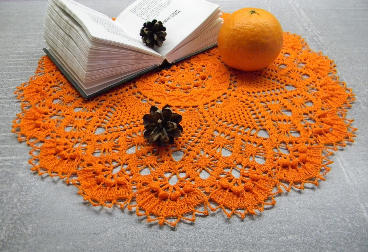 Doily - My, Needlework without process, Needlework, Napkins, , Crochet, Hook, Longpost