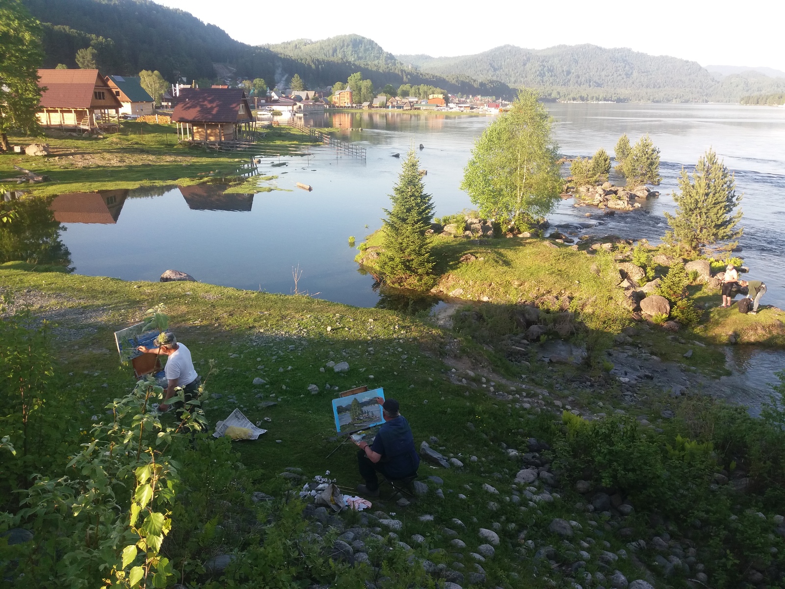 Freelancers) - My, Nature, The nature of Russia, Artist, Camping, The mountains, Mountain Altai, Teletskoe lake, Village, Altai Republic