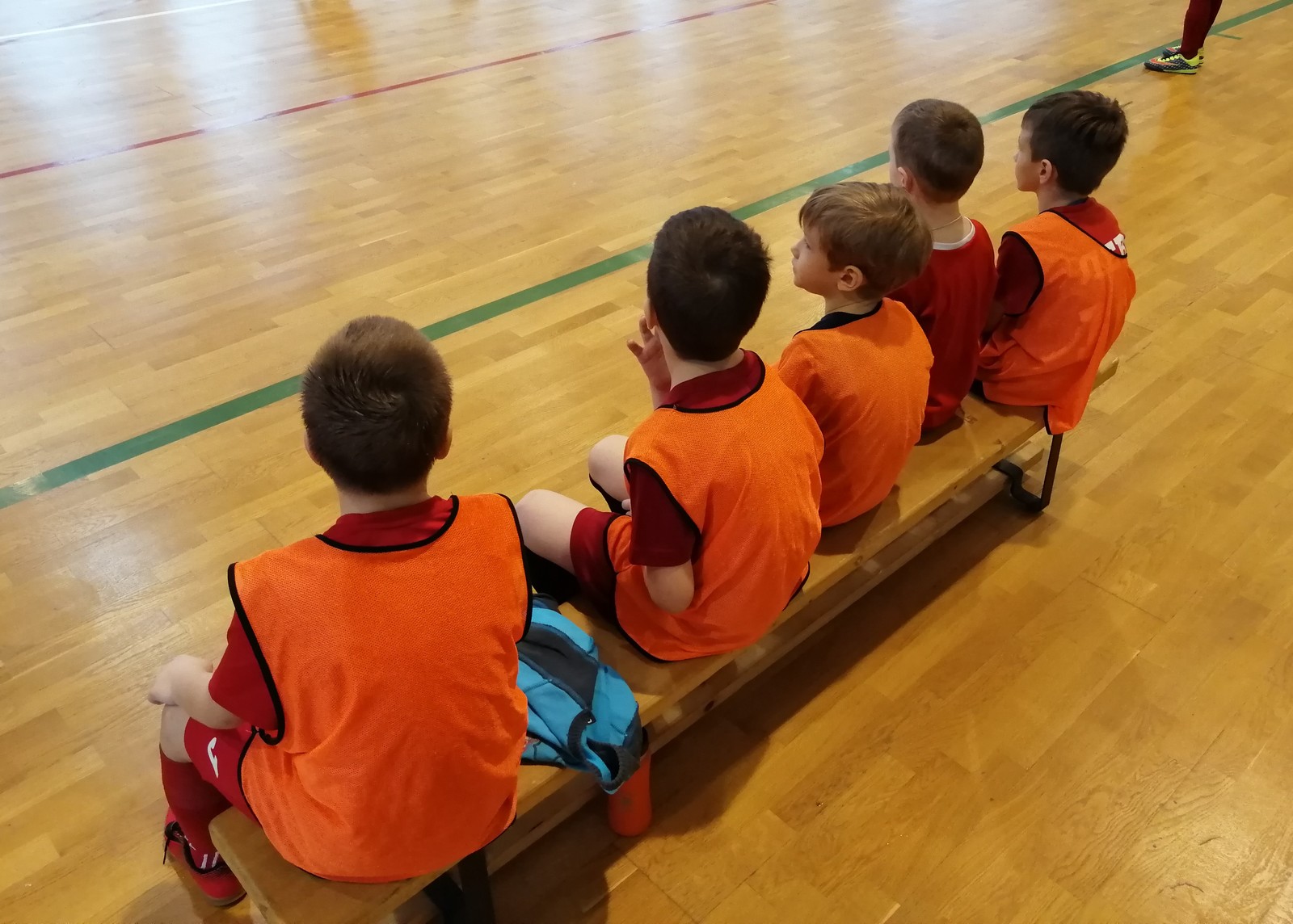 Footballers. - My, Children, Football, Тренер, Bench, Longpost