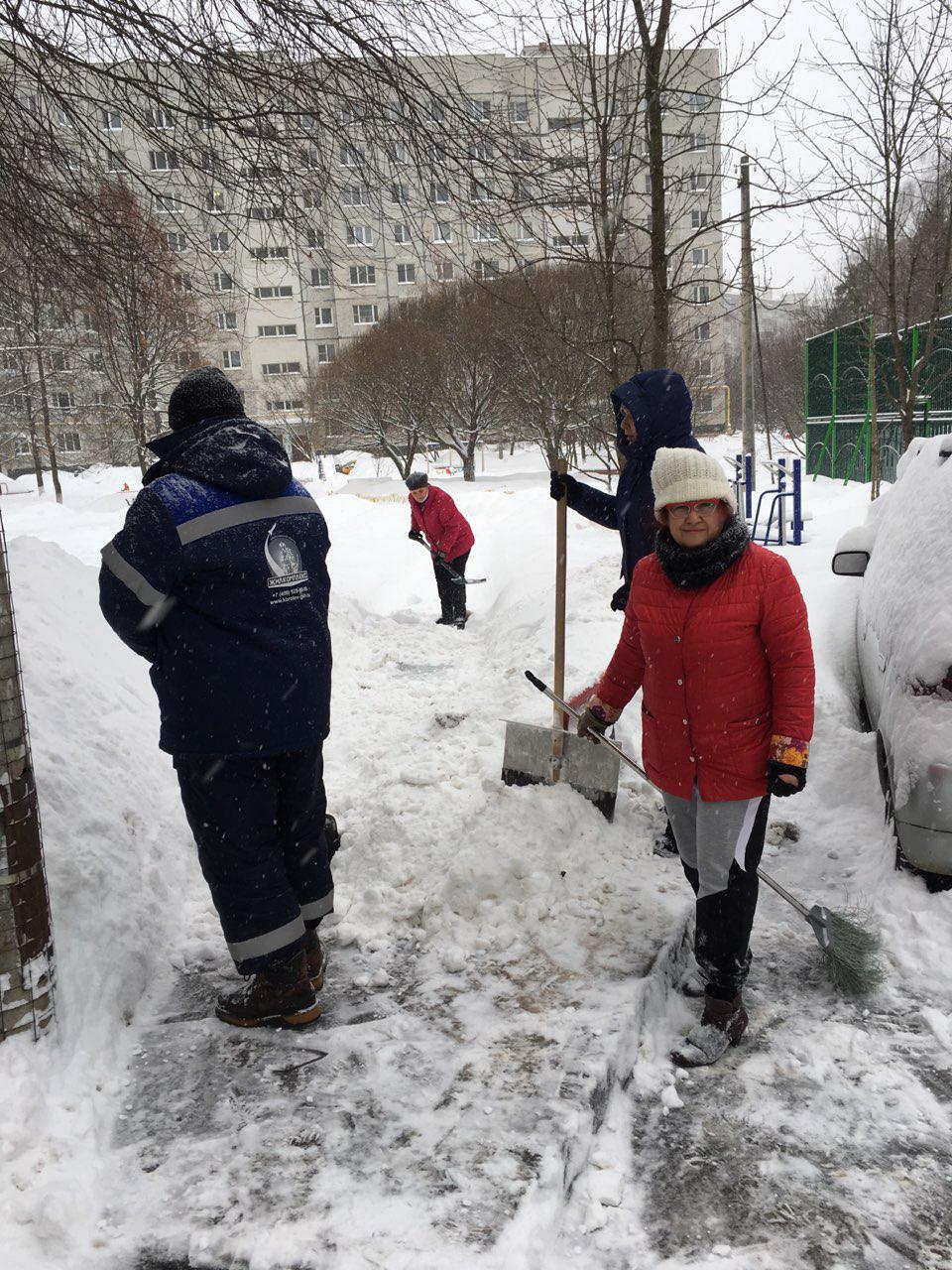 With such support from the residents, not a single snowfall is terrible! - My, , Snow removal, , Winter, Snowfall, Housing and communal services, Residential complex