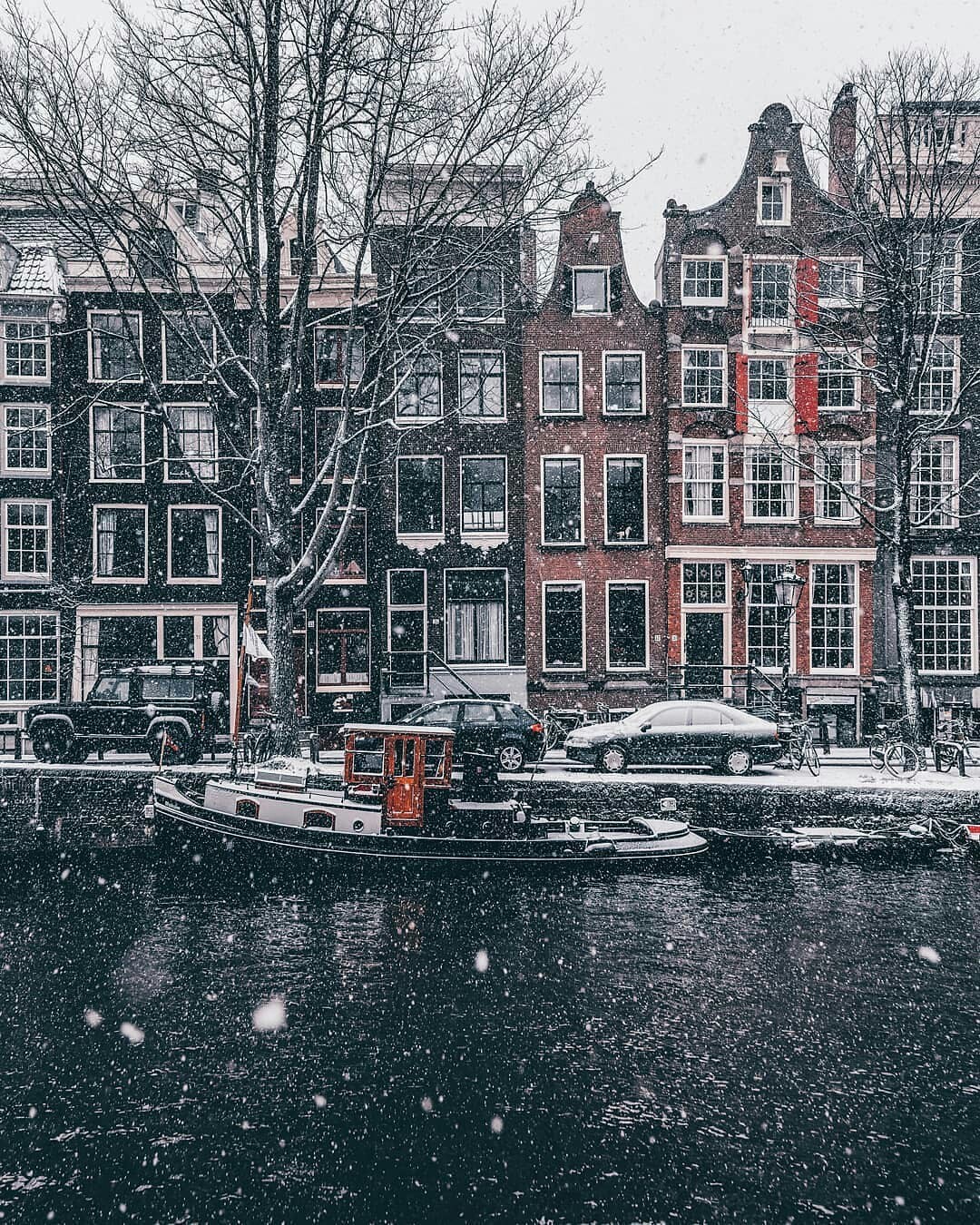 Amsterdam. - Amsterdam, Snow, The photo