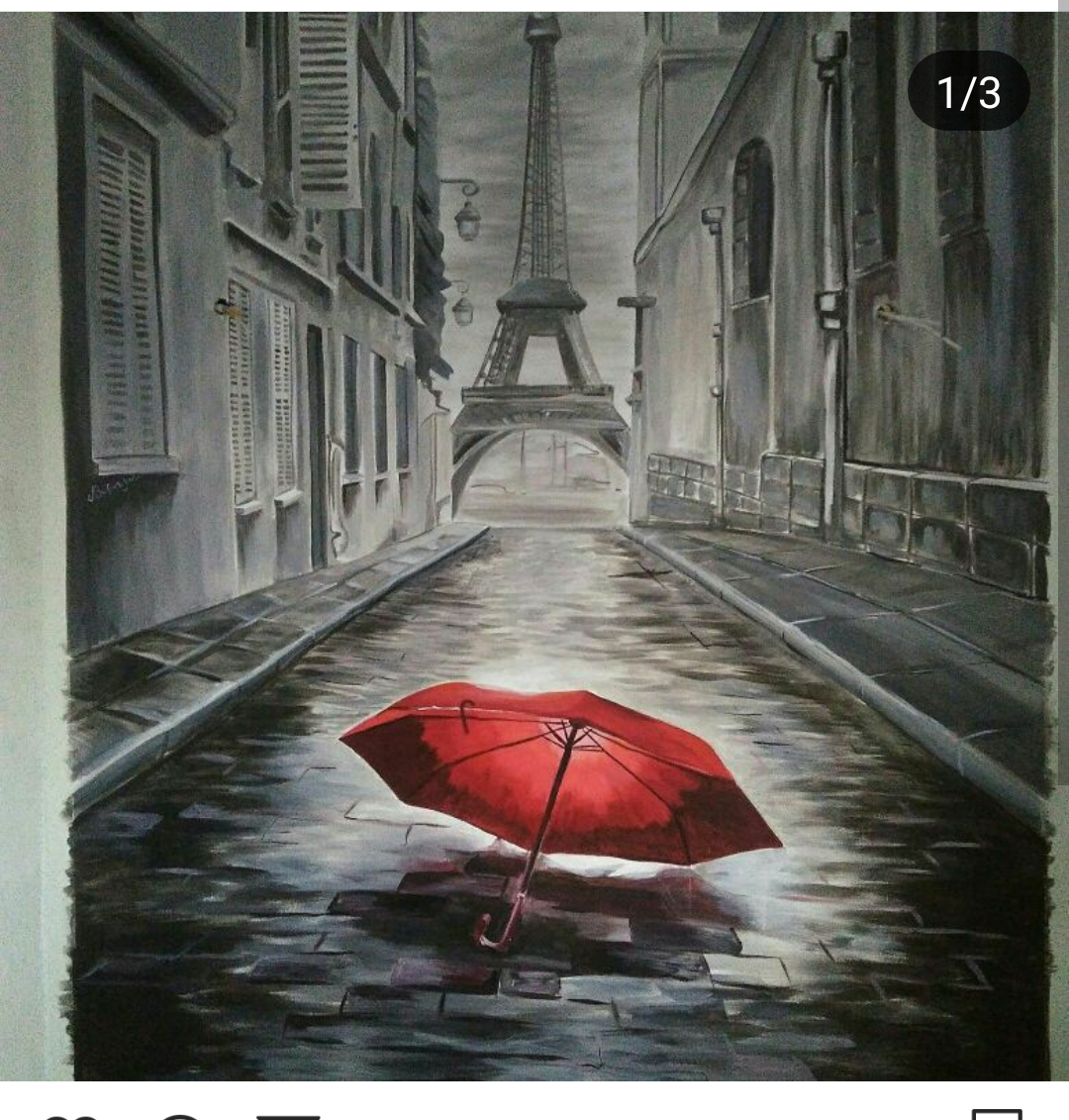 Eiffel Tower - An object of art within art. - My, Wall painting, , Longpost, Eiffel Tower