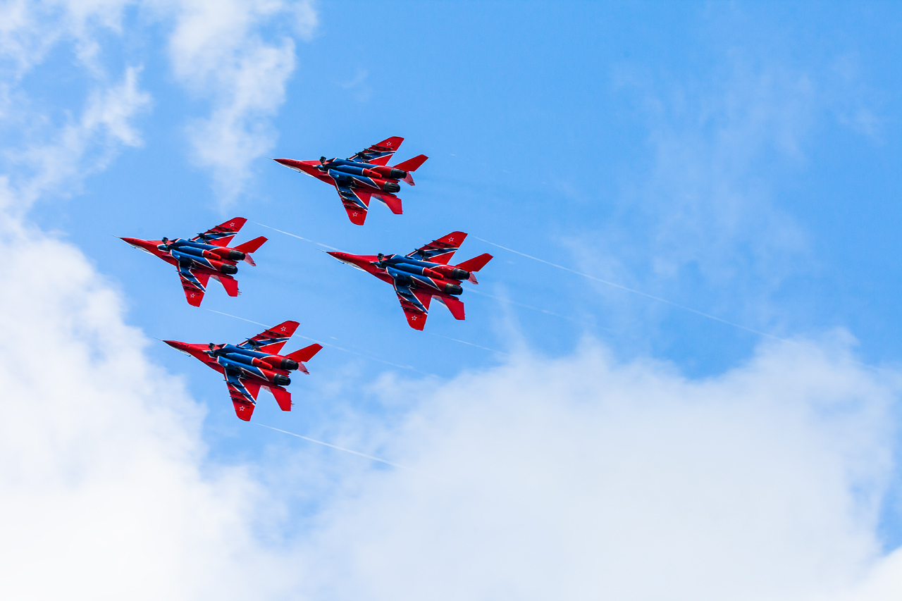 Performance of AGVP Swifts in Kazan - My, Aerobatics, Aviation, Swift, Kazan, MiG-29, Longpost, The photo