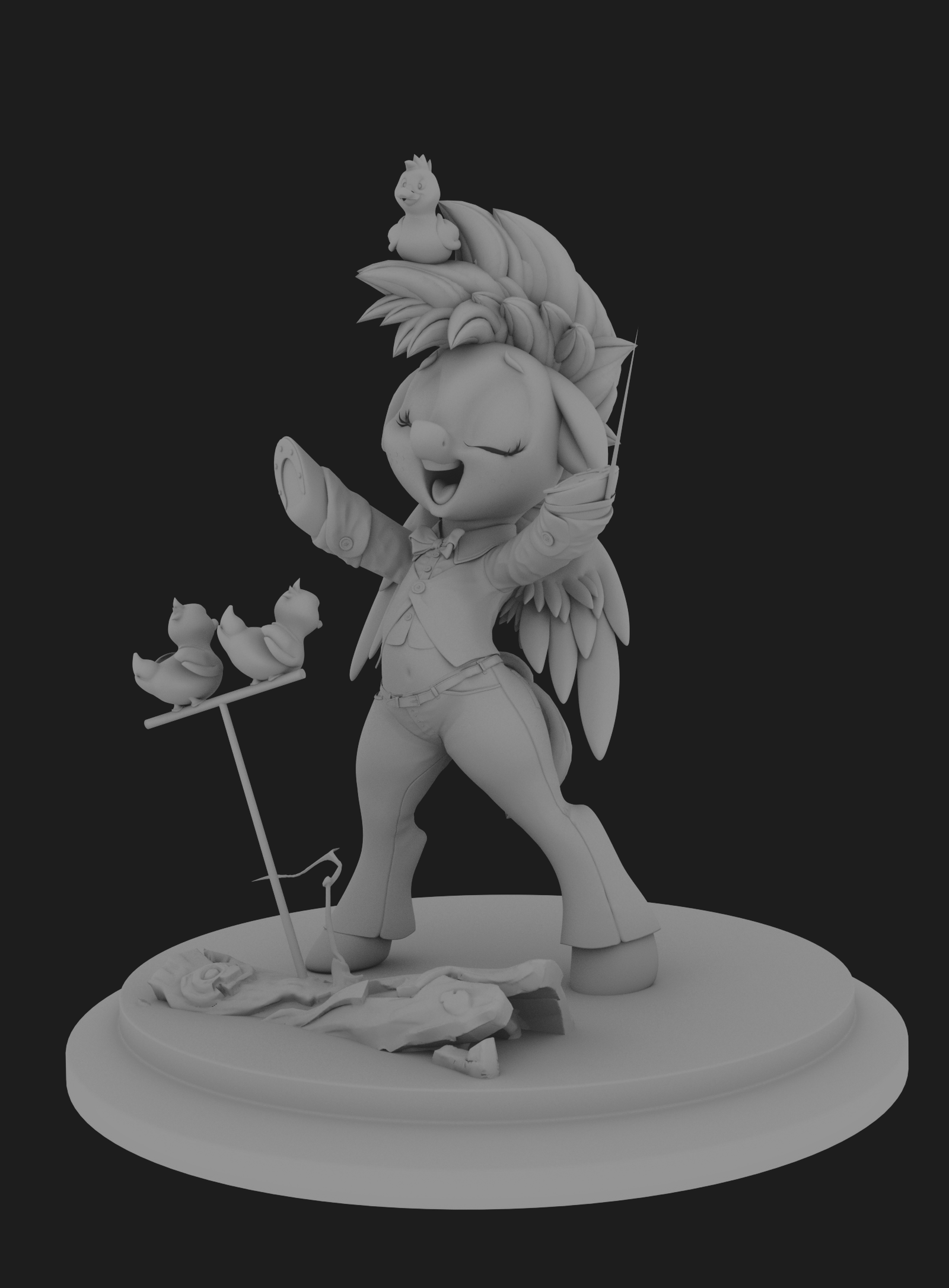 Duk - My, My little pony, Blender, Original character, Video, Longpost