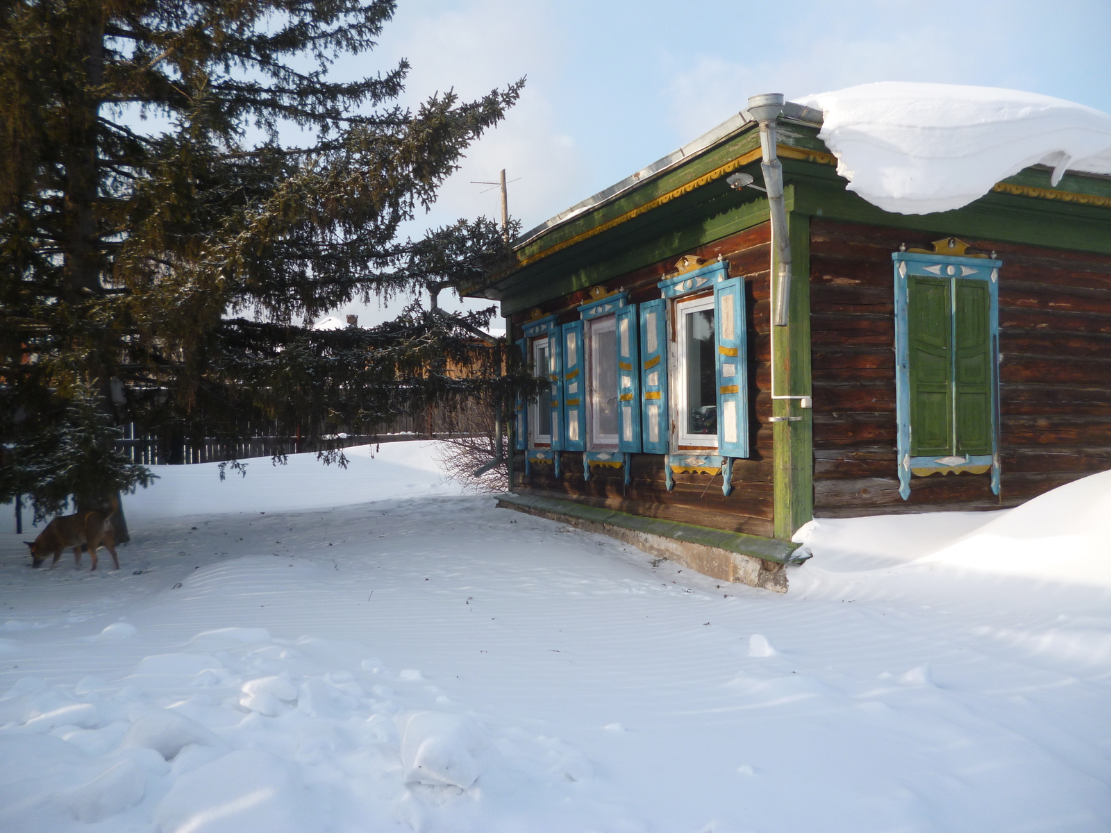 Деревенский Дом Зимой Фото