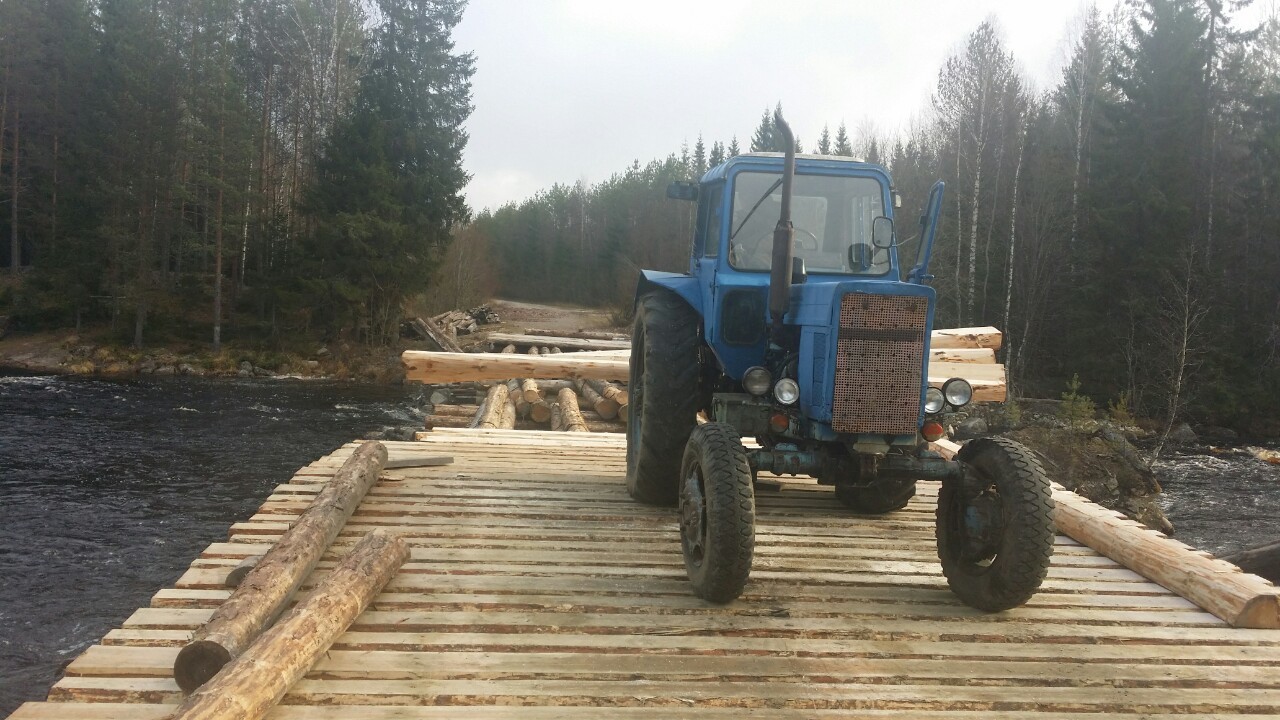 Жители поселка сами себе построили мост - Карелия, Суоёки, Мост, Длиннопост