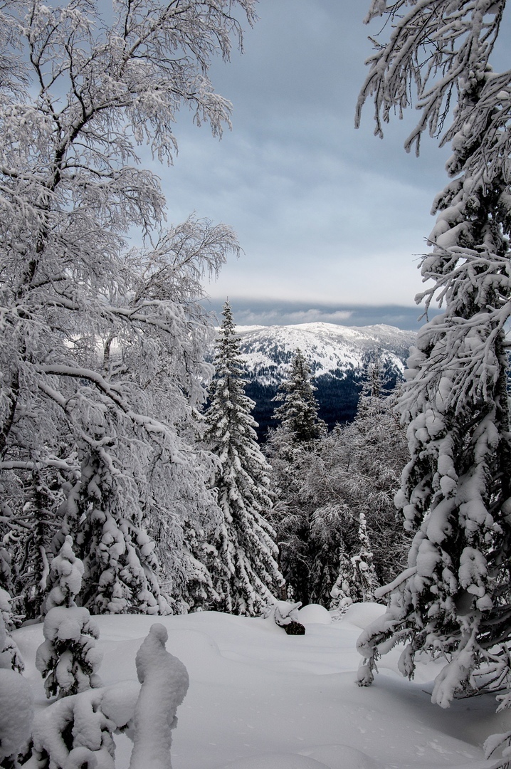 Far Taganay (view from the top of Itsyl) - Southern Urals, Ural, Taganay, The mountains, Winter, The photo, Nature, Itzil, Longpost