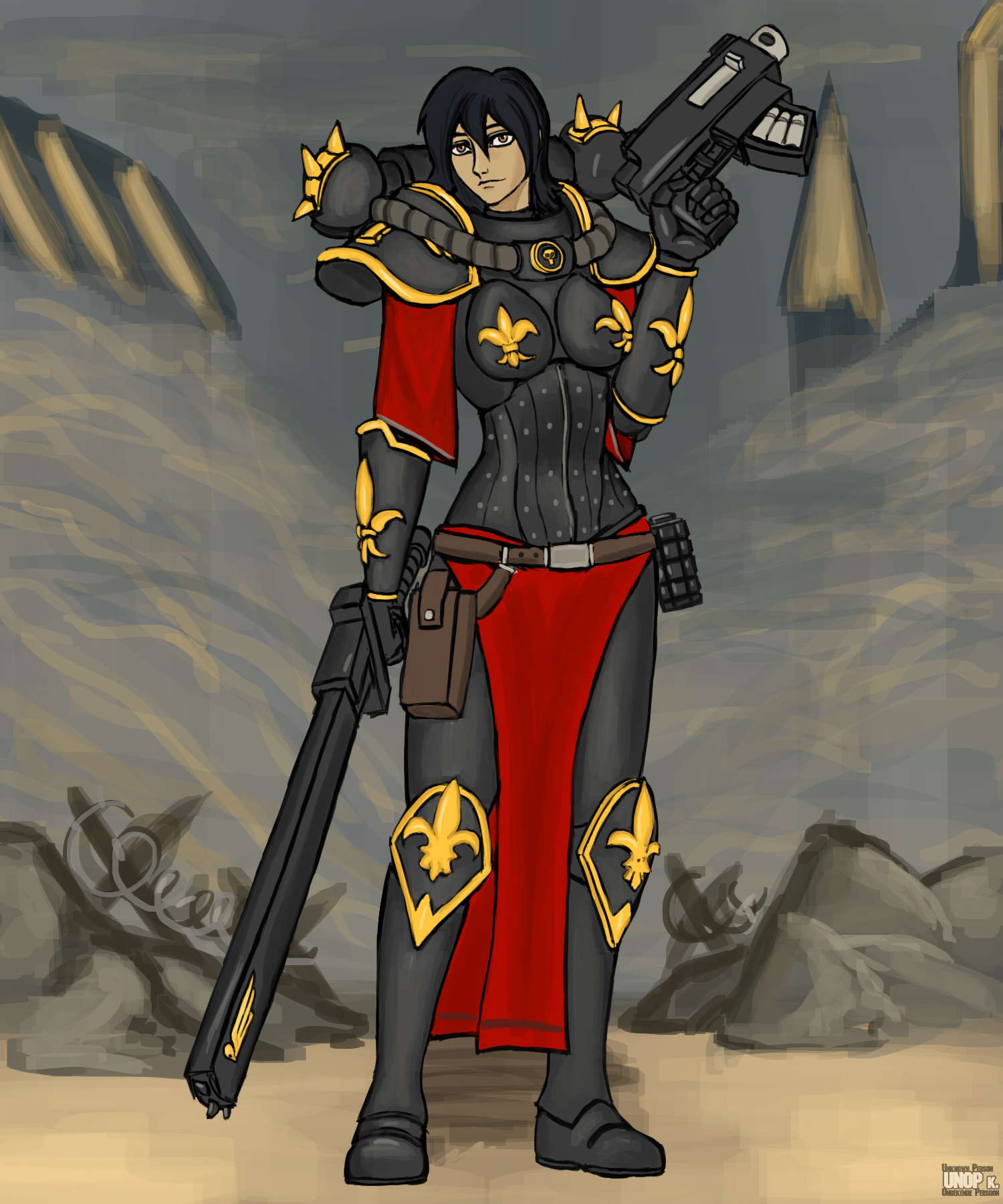 Sisters of battle - My, Order, Wh Art, Warhammer 40k, Warhammer, Adepta Sororitas, Bolter, Flamethrower, Longpost