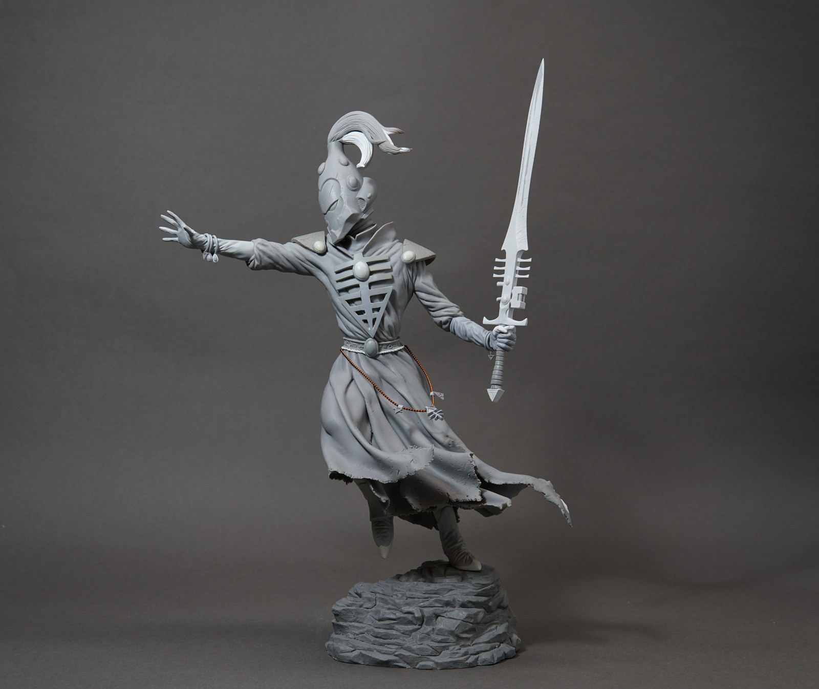 Figure/model of the Eldar sorcerer from the Warhammer universe. - My, Warhammer, Sculpture, Лепка, Figurine, Polymer clay, Creation, Longpost, Figurines