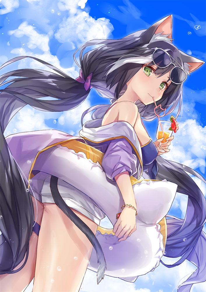 Are you ready for the summer? - Anime Art, Аниме, Princess Connect! Re:Dive, Kyaru, Animal Ears, Kiruya Momochi