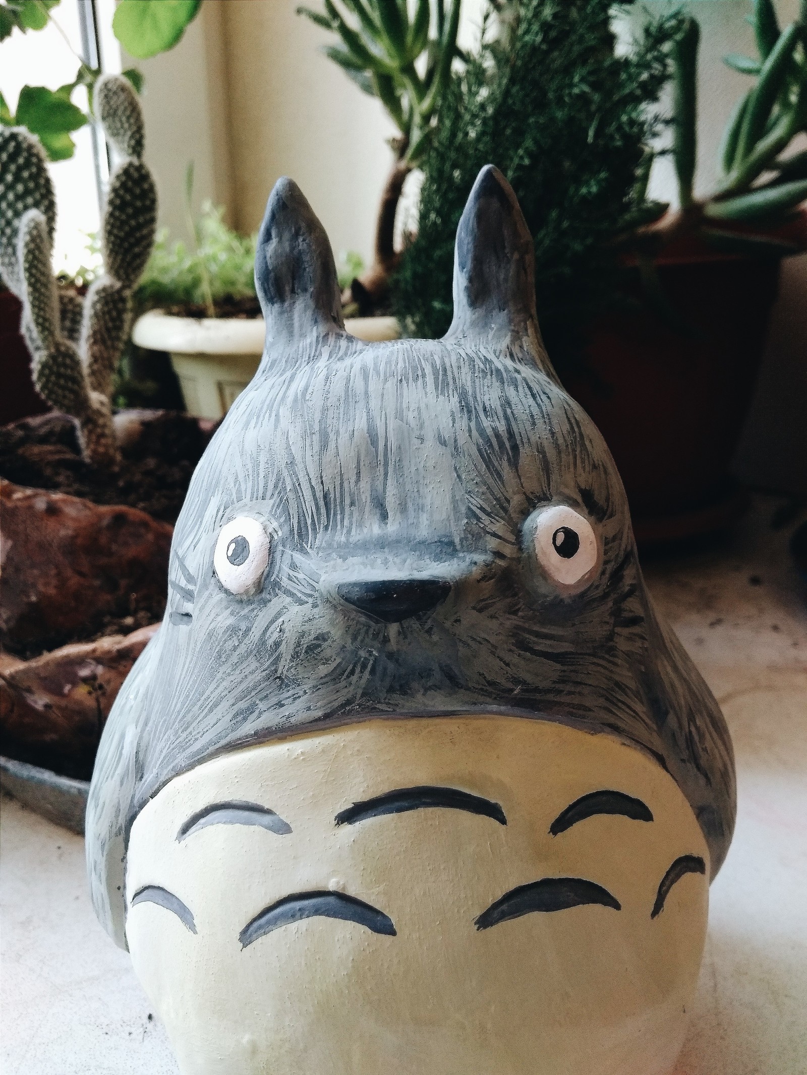 ceramic totoro - My, Totoro, Hayao Miyazaki, Ceramics, Handmade, Longpost