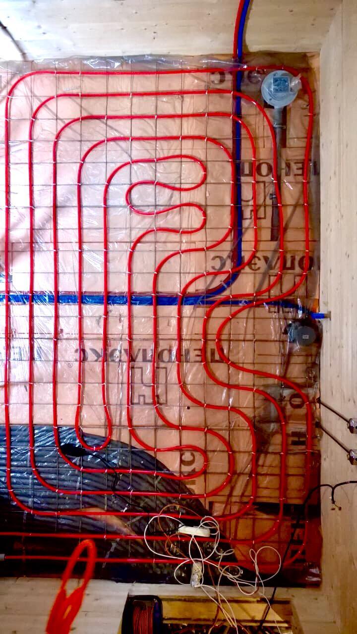 Поработали в ШАПКАХ без шапок - Моё, Деревянный дом, Теплый пол, Водоснабжение, Сантехника, Строительство, Строительство дома, Монтаж, Длиннопост